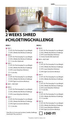 chloe ting workout schedule.